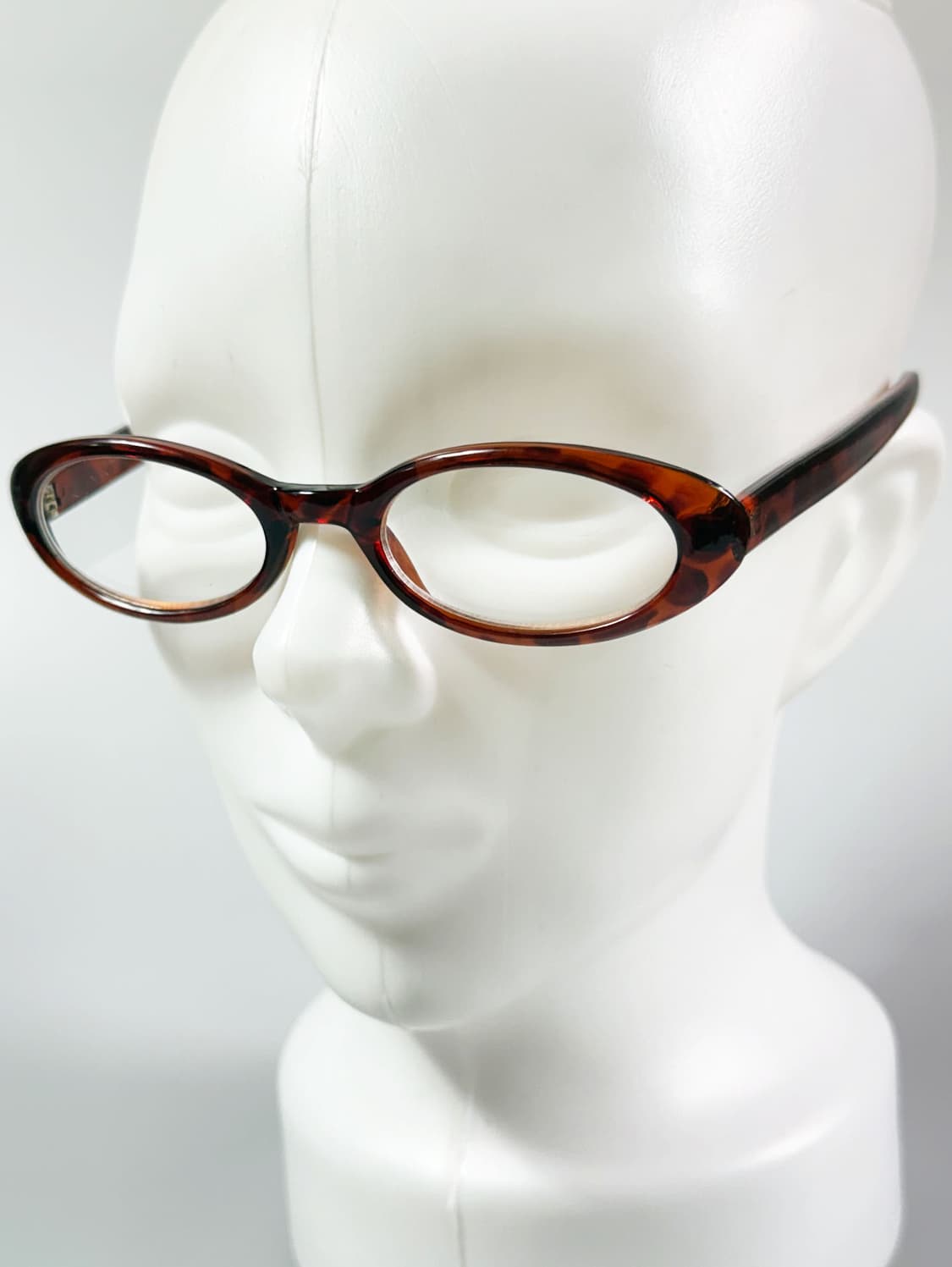 90s JOANNA 토터스쉘 오벌 뿔테 프레임 빈티지 안경 상품이미지8