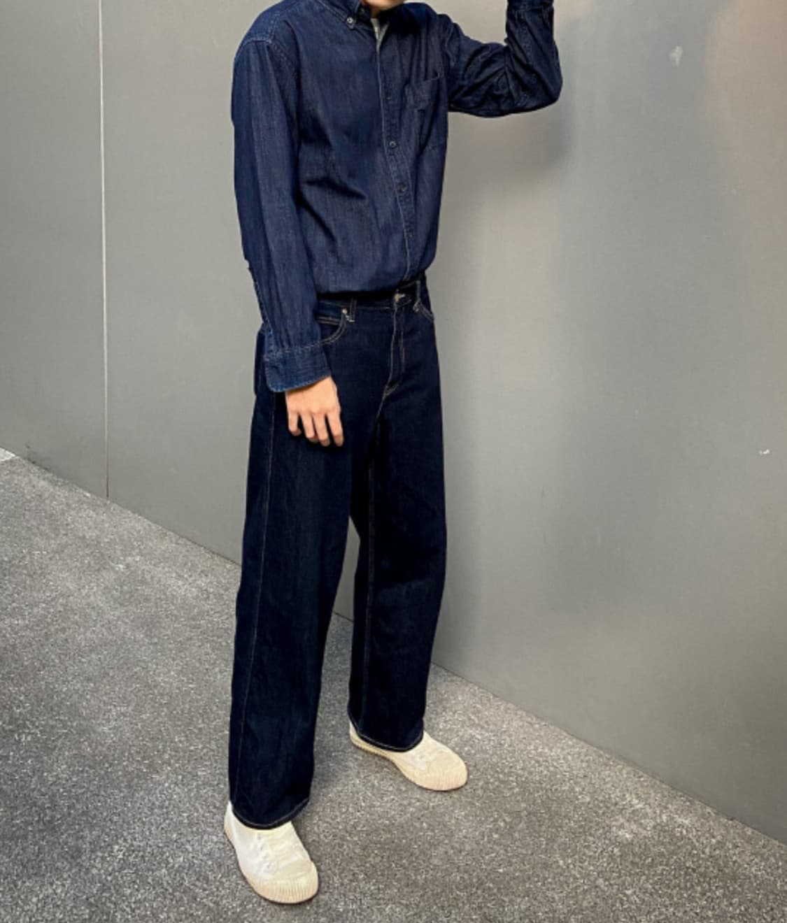 유니클로 데님셔츠[XL] 상품이미지3