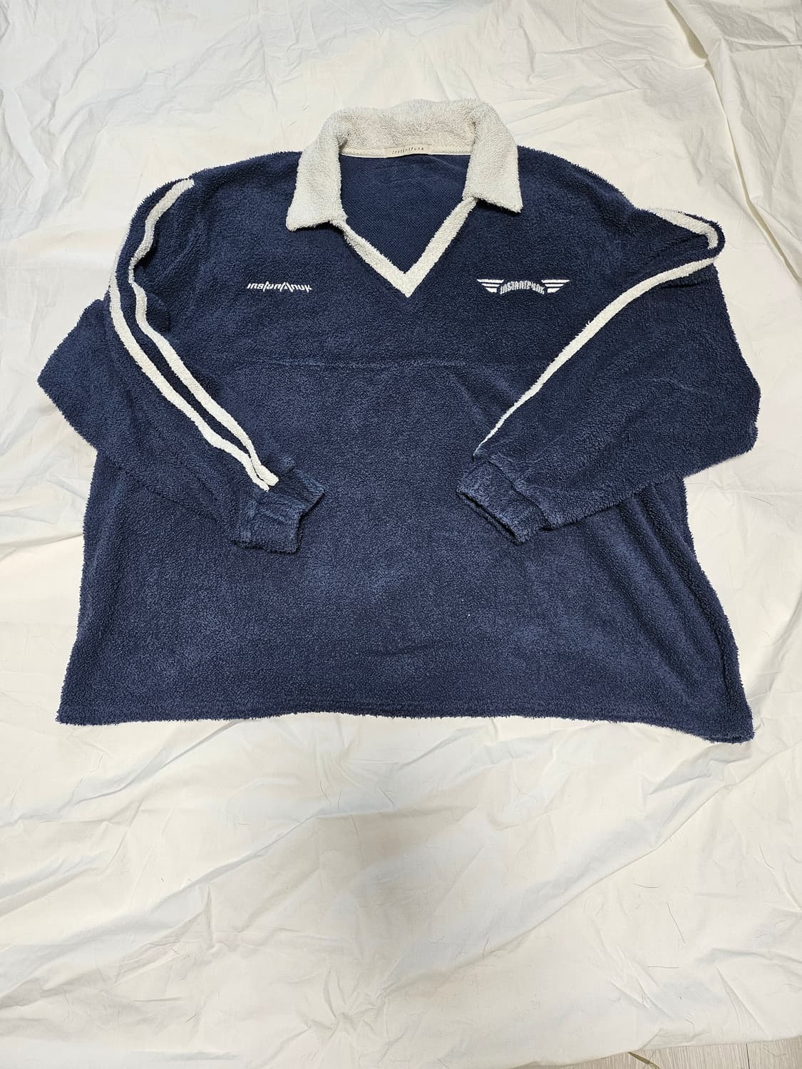 인스턴트펑크 브이넥 부클레 스웻셔츠 상품이미지1