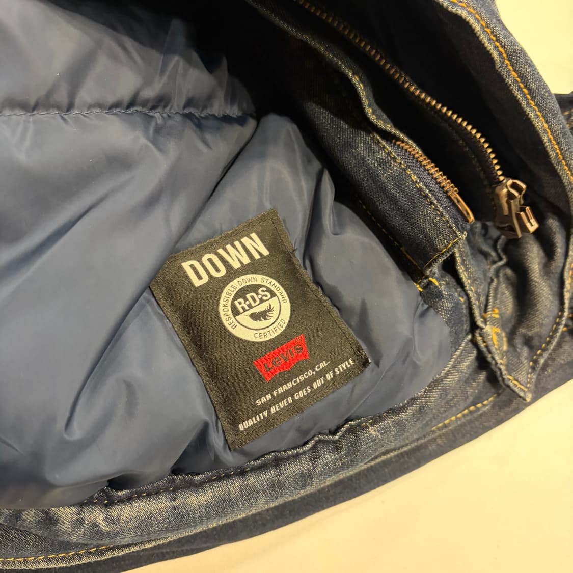 [M] 리바이스 다운 패딩 안감 데님 트러커 자켓 B285 상품이미지10