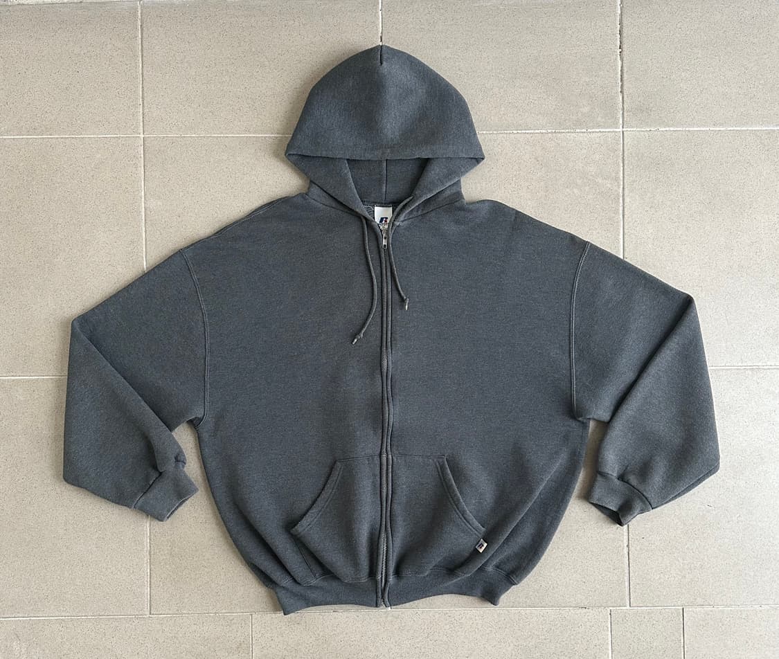 00s 빈티지 러셀 후드집업 다크그레이 XL 상품이미지1