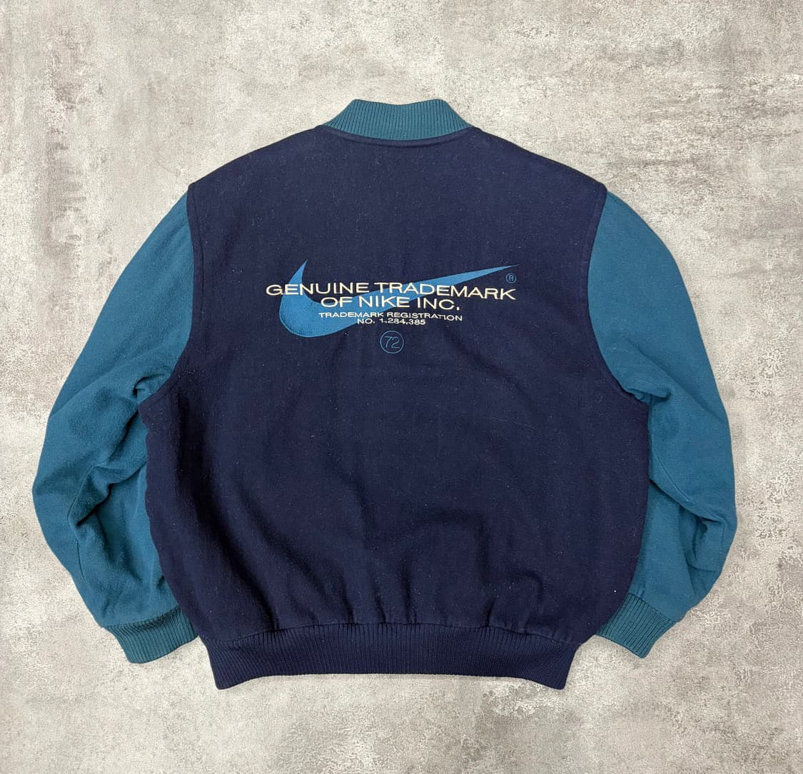 90s 나이키 백 스우시 스펠아웃 바시티 자켓 상품이미지1