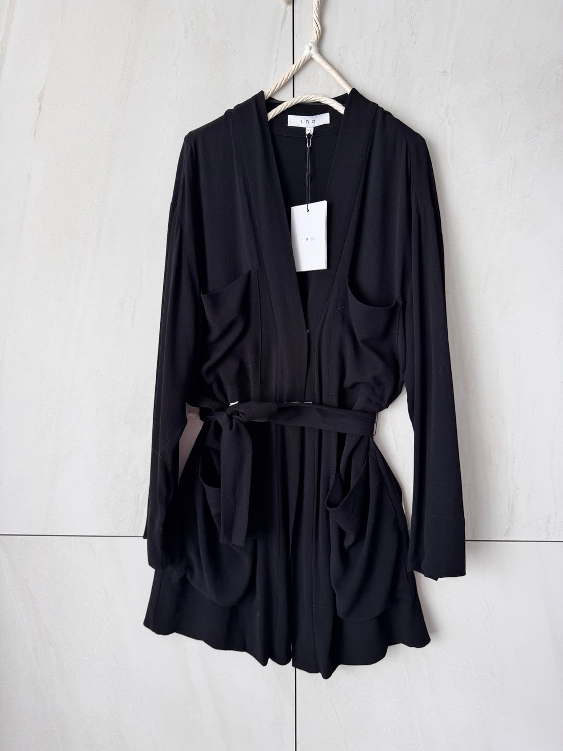새상품 IRO 모니카 드레이핑 랩 원피스&가디건 34 (44,55사이즈) 상품이미지7
