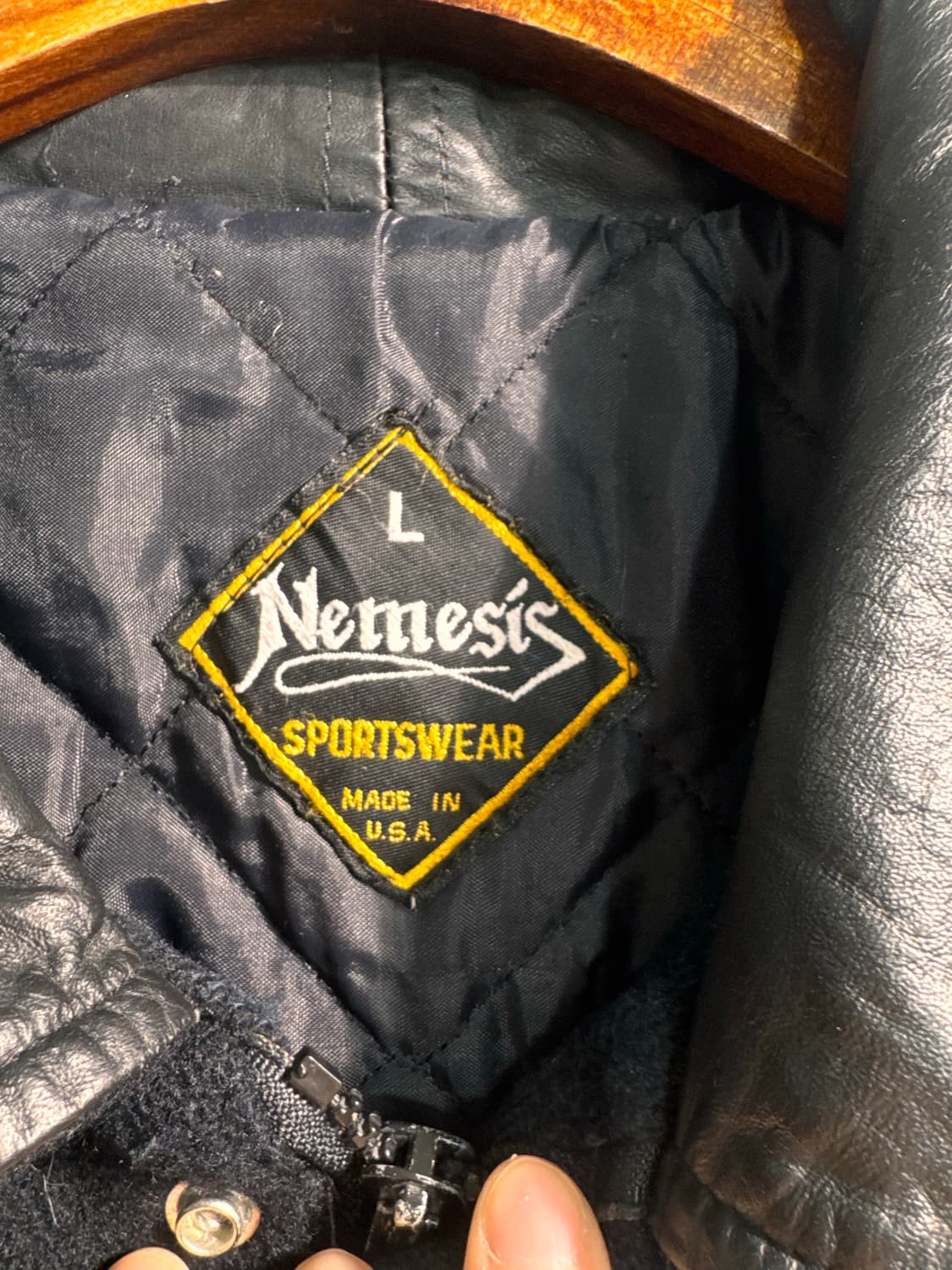 Nemesis 네메시스 울혼방 바시티 자켓 L C553 상품이미지9