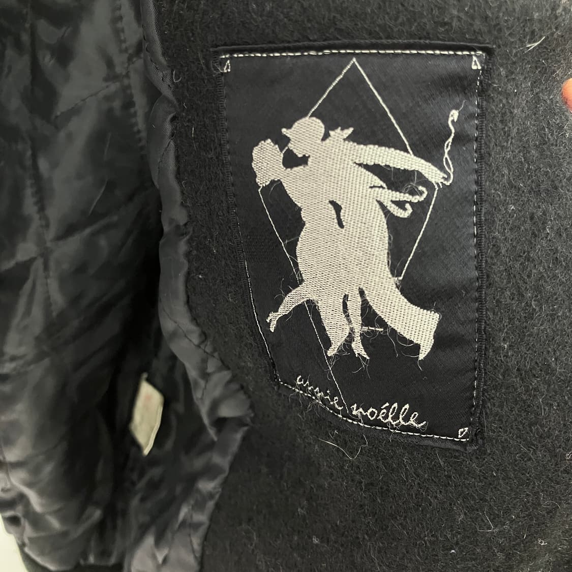 VTG 빈티지 블랙 울 레더 바시티 자켓  상품이미지8