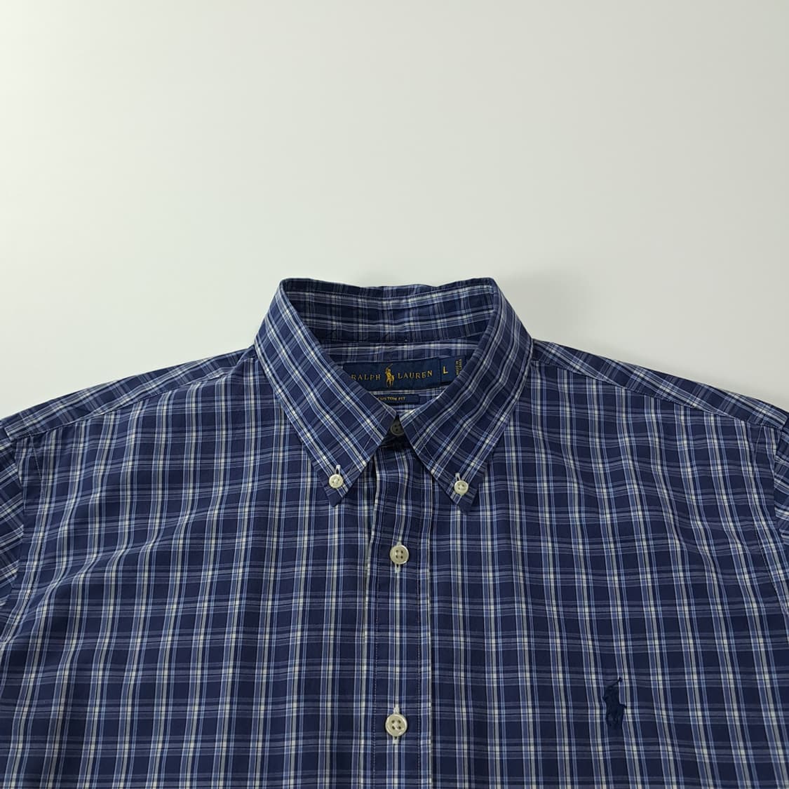 CK281 L 폴로 커스텀핏 스몰타탄체크 네이비 셔츠 남방 상품이미지2