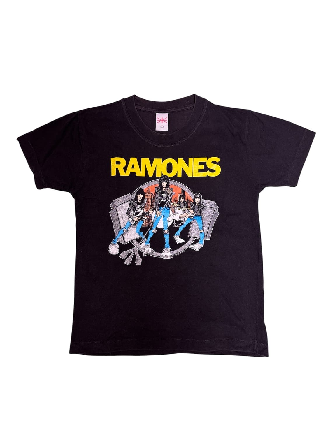 빈티지 라몬즈 RAMONES 카툰 밴드티 S 상품이미지1