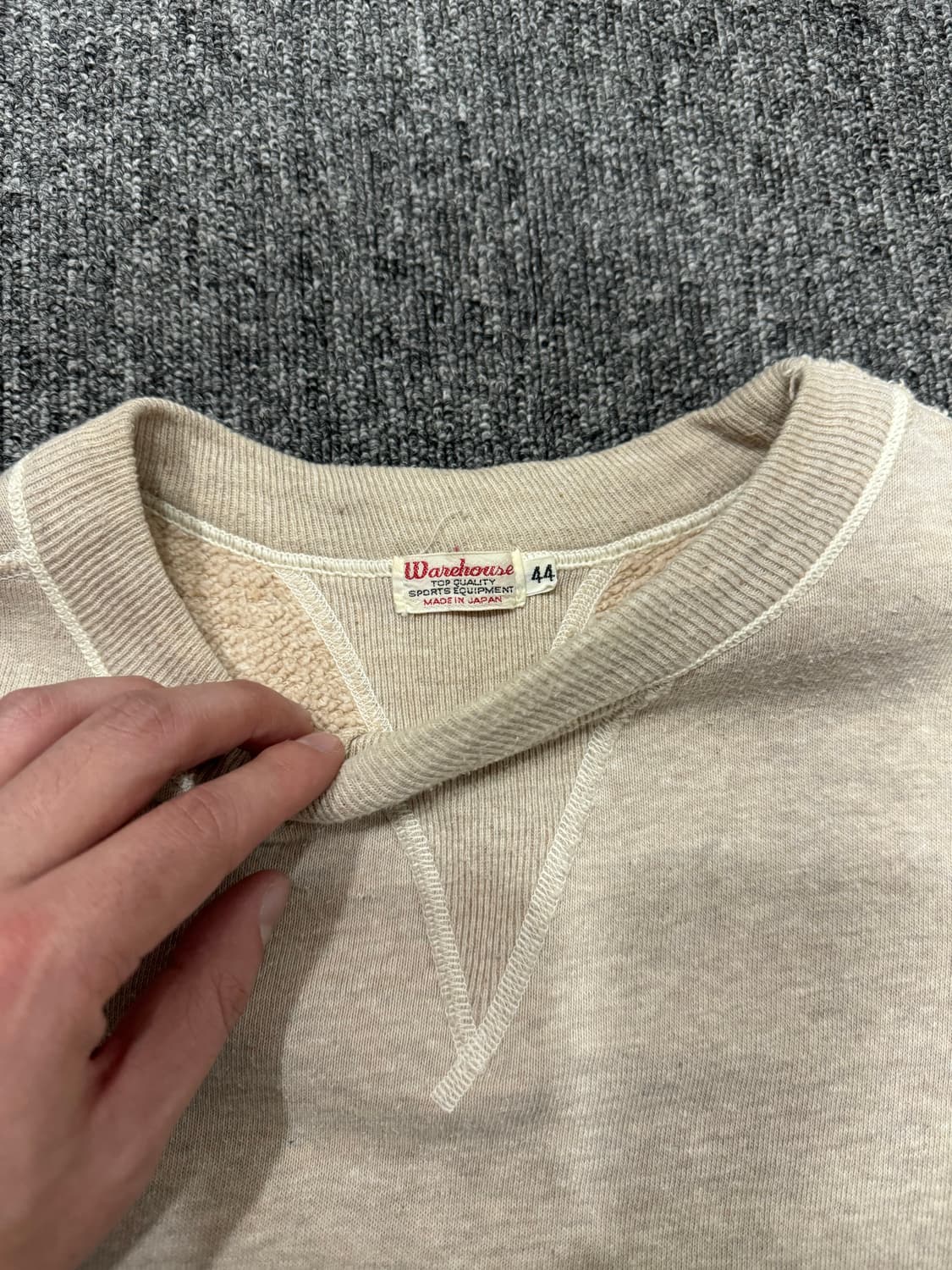 웨어하우스 플레인 오트밀 그레이 스웻 44 상품이미지3