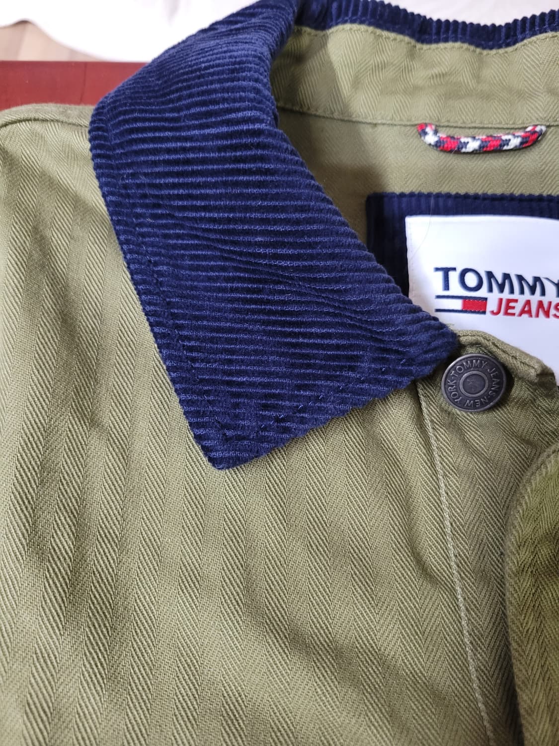 타미진스 배색 코듀로이 카라 워크 자켓 상품이미지4