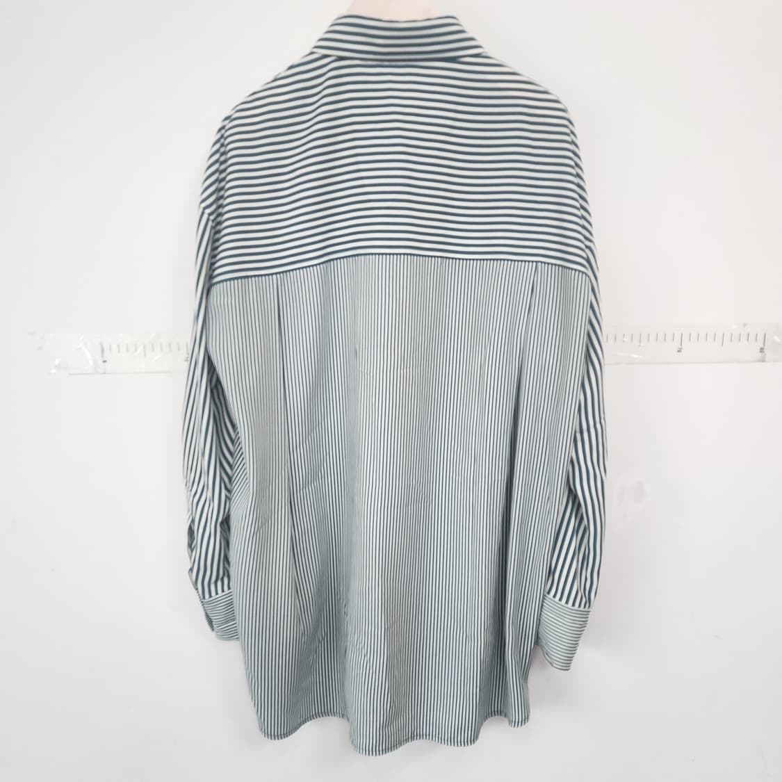 세컨플로어 스트라이프 셔츠 그린 상품이미지8