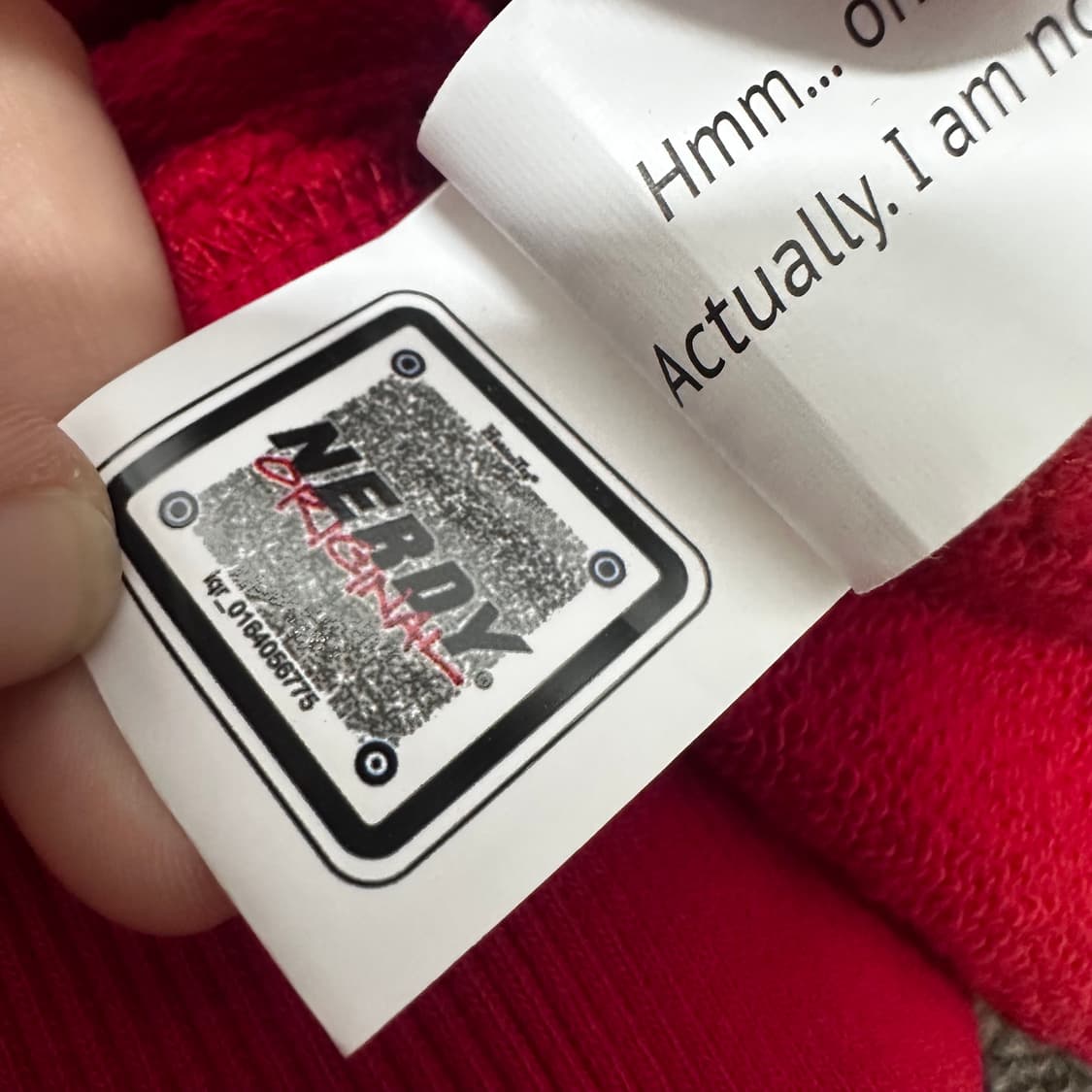 NERDY 널디 후드티셔츠 레드 L 상품이미지9