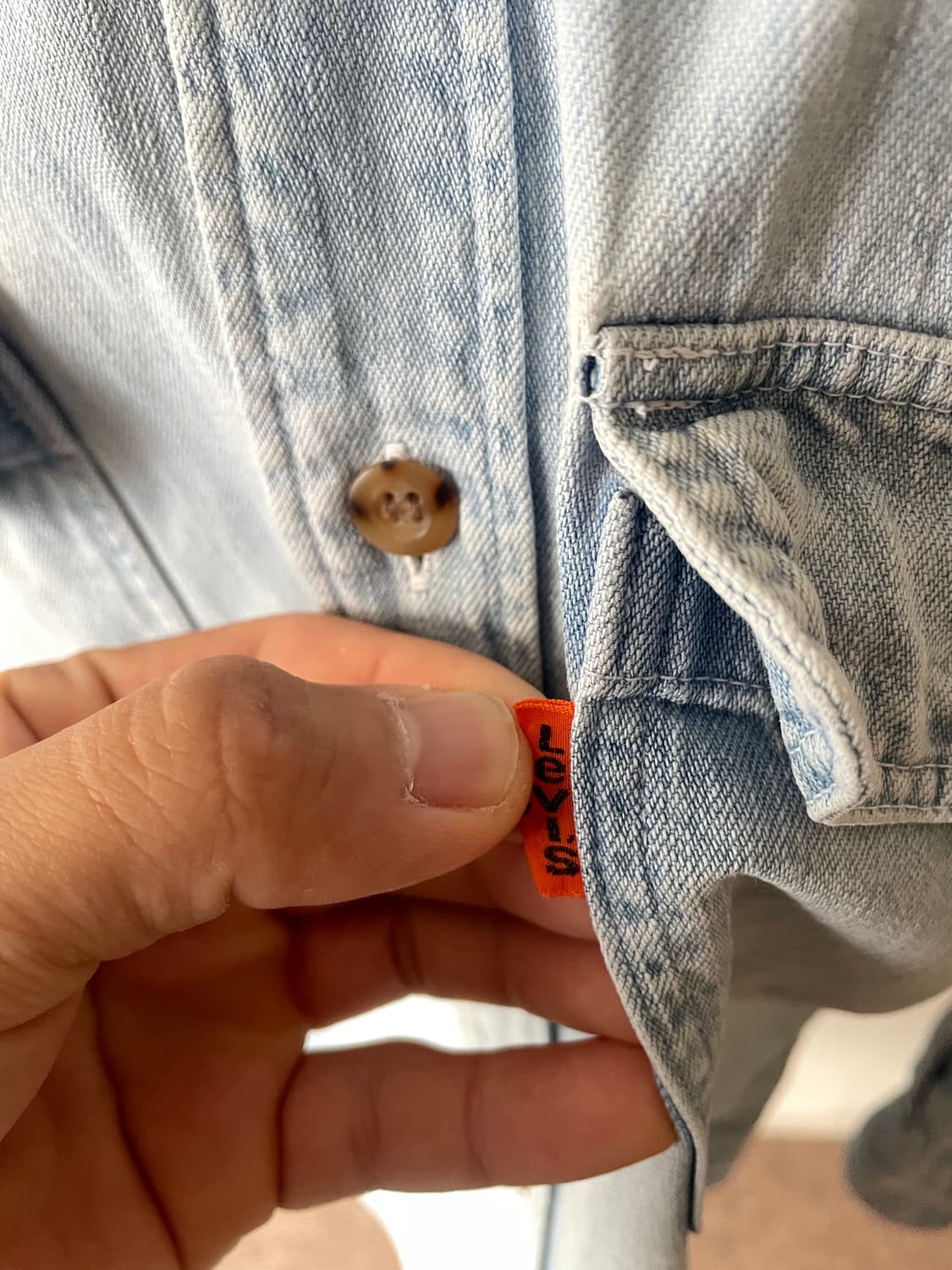 90's USA Vintage Levi's Denim shirt 상품이미지4