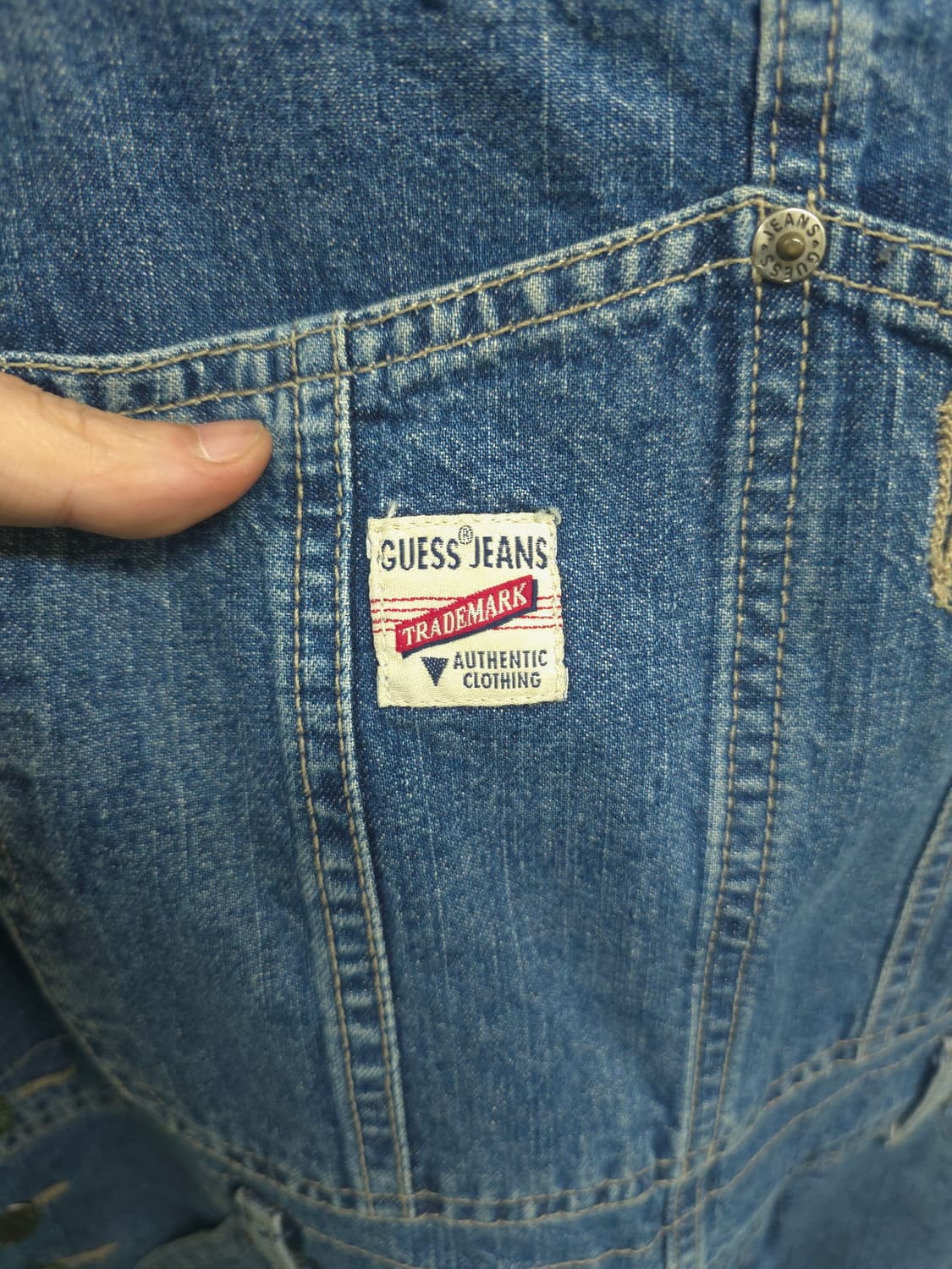 90s GUESS Vintage Denim Overalls 상품이미지5