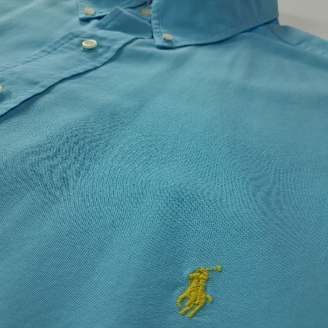 CK229 3XLT 폴로 00s 터콰이즈블루 버튼다운 반팔 셔츠 남방 상품이미지4