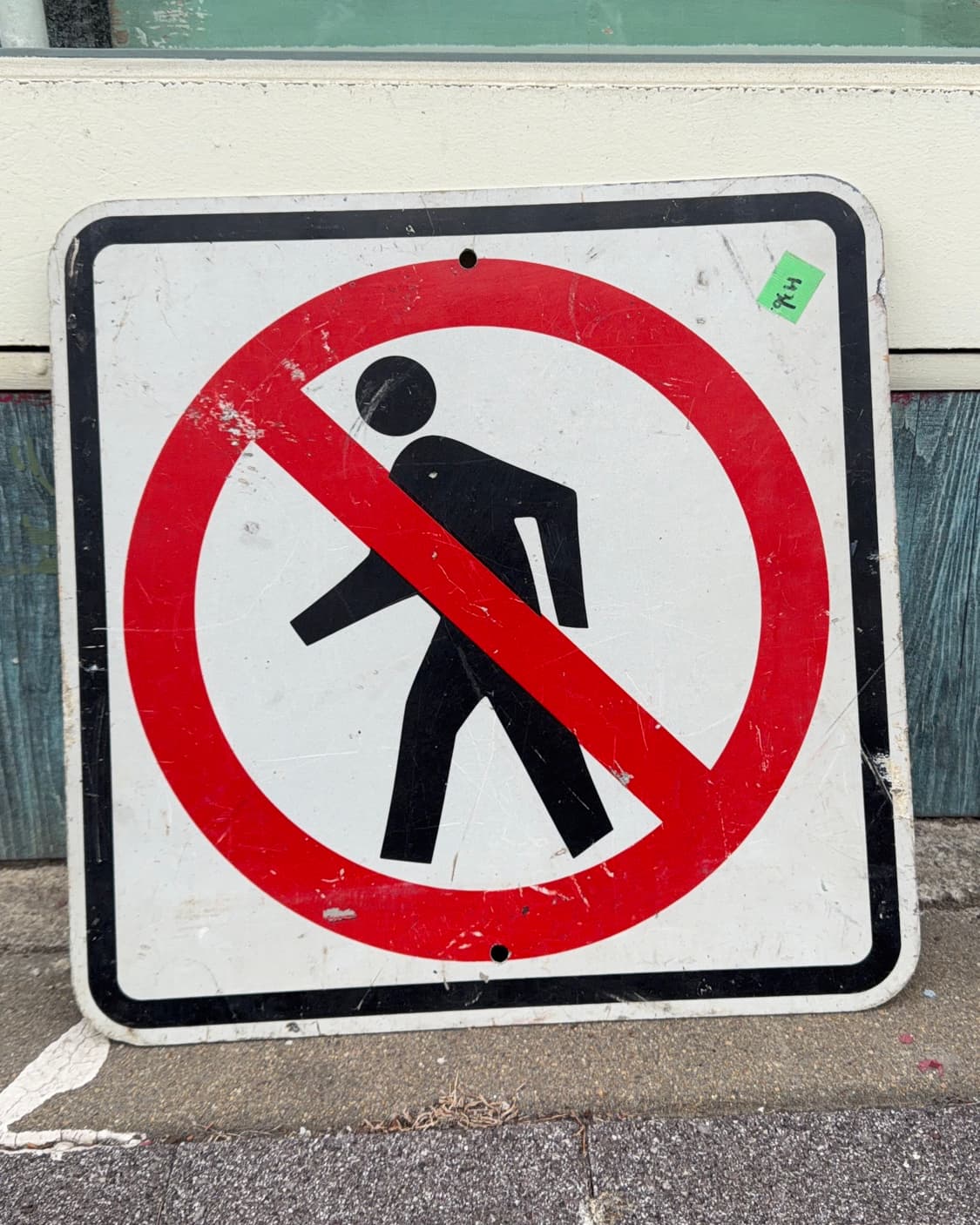 빈티지 소품 미국 보행 금지 표지판 상품이미지1