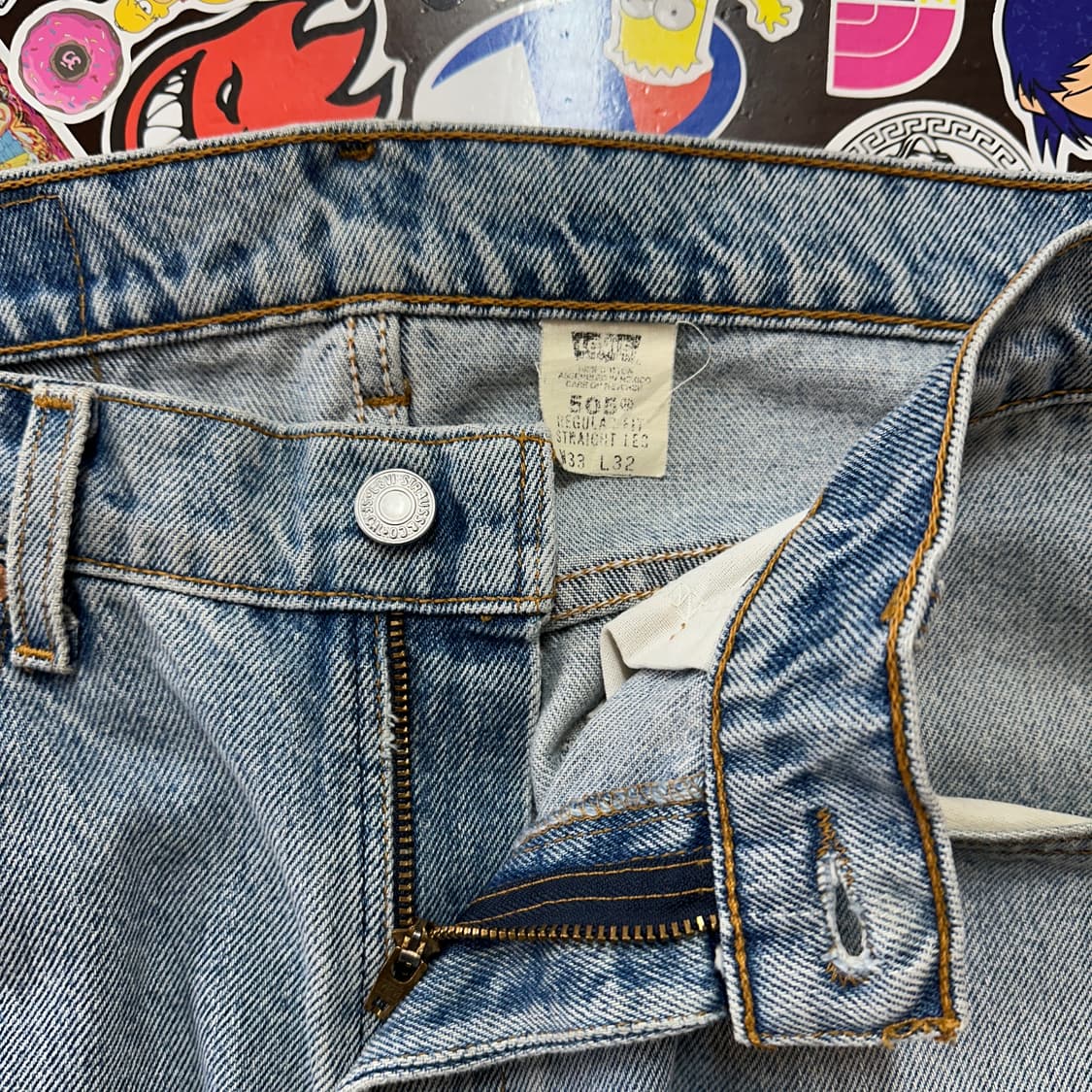 90s 리바이스 505 블루 진 데님 팬츠 33 상품이미지7