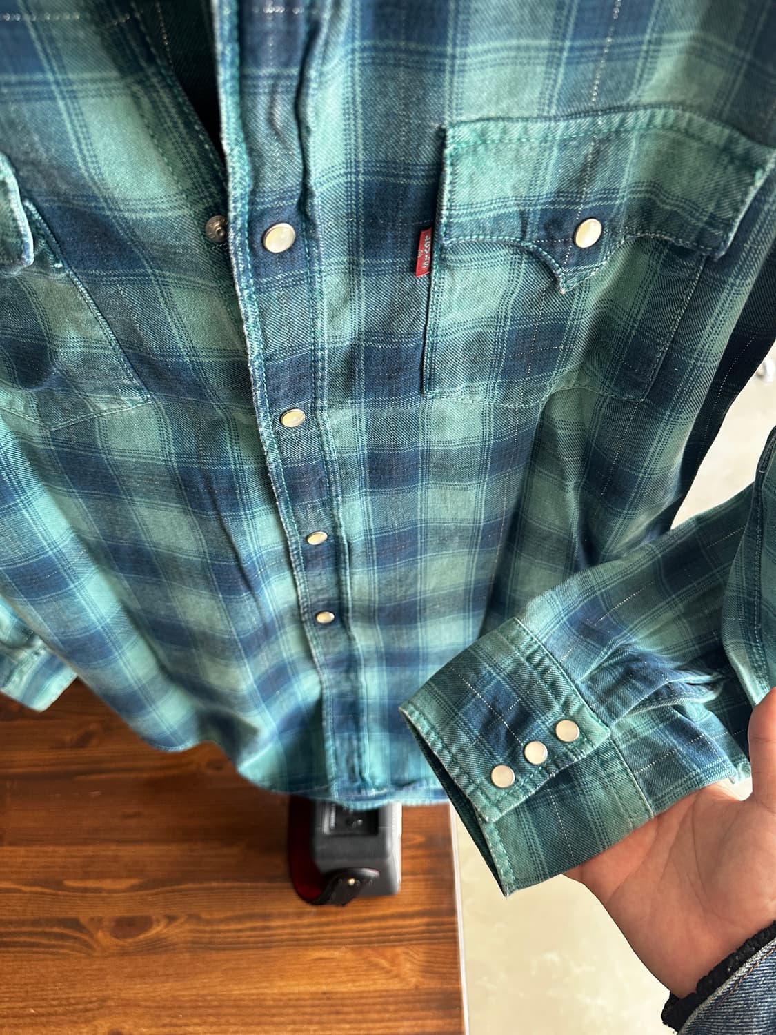 Levis 웨스턴 체크 스냅 셔츠 상품이미지3