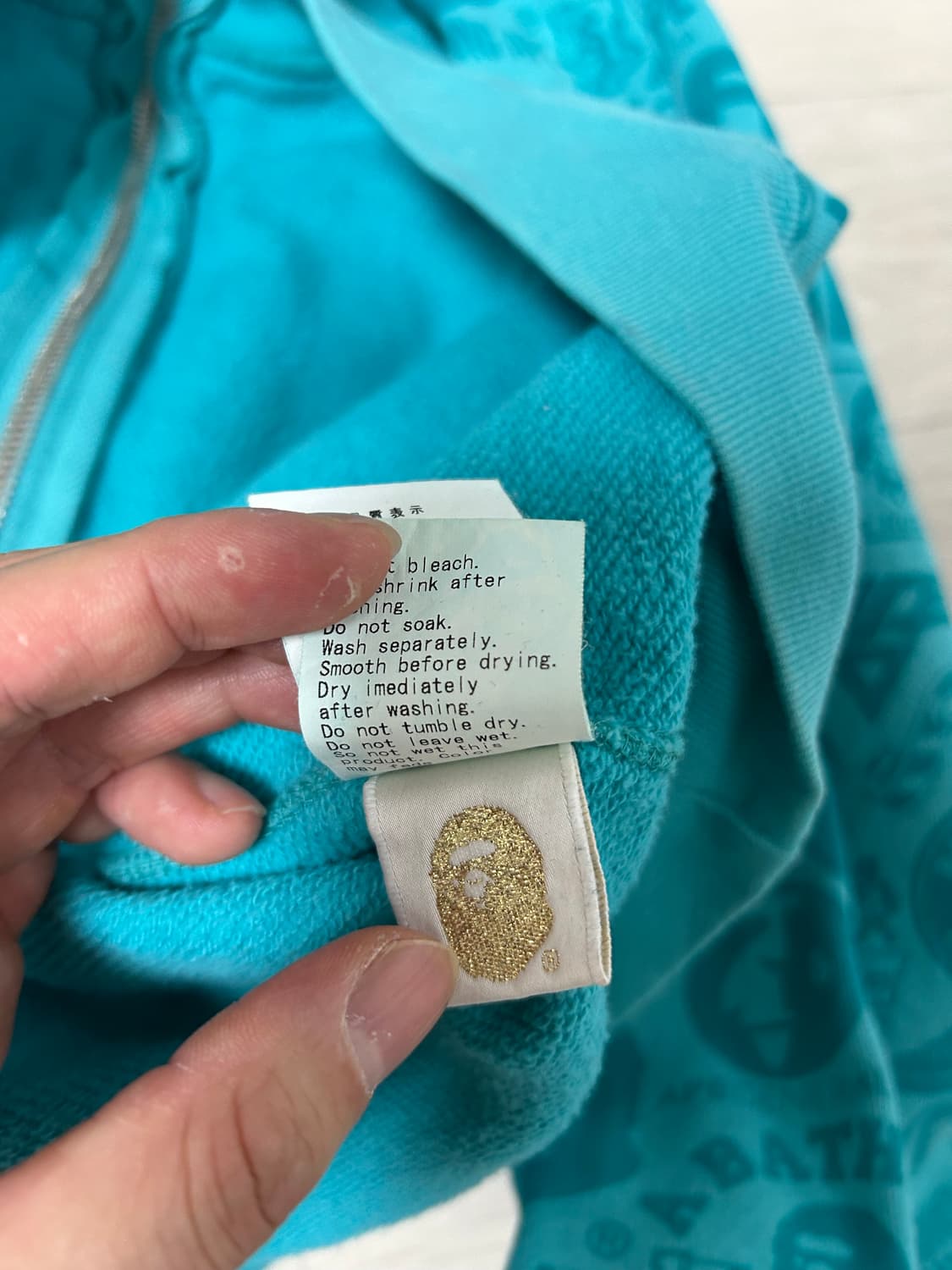 베이프 멀티로고 후드 xl 상품이미지10