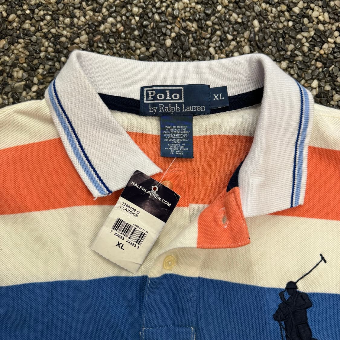 랄프로렌 폴로 빅포니 스트라이프 카라 티셔츠 (XL)  상품이미지3