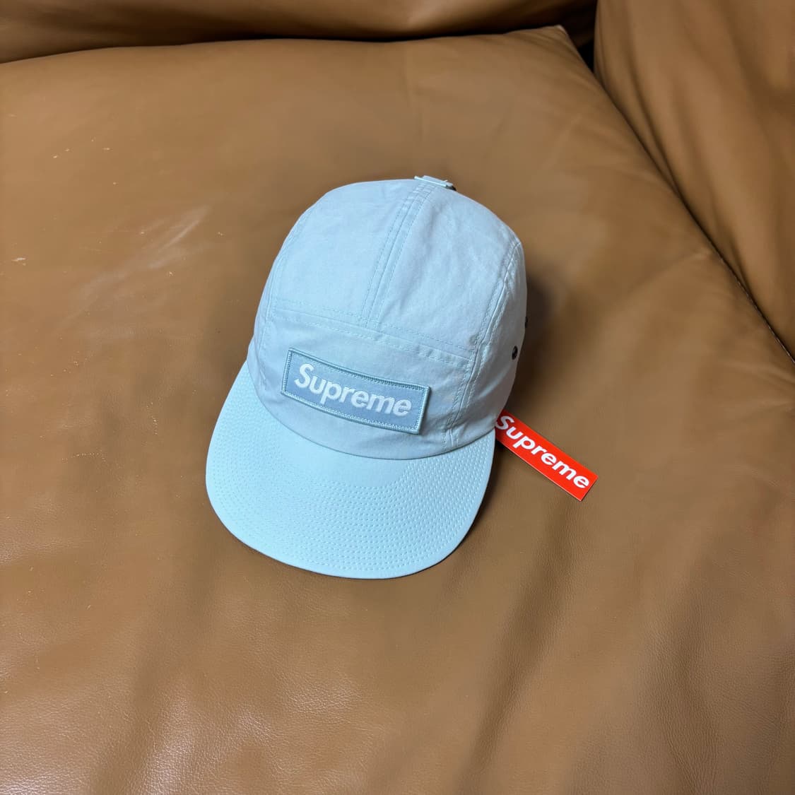 슈프림 캠프캡 모자 박스로고 23fw 왁스 코튼 아이스 상품이미지1
