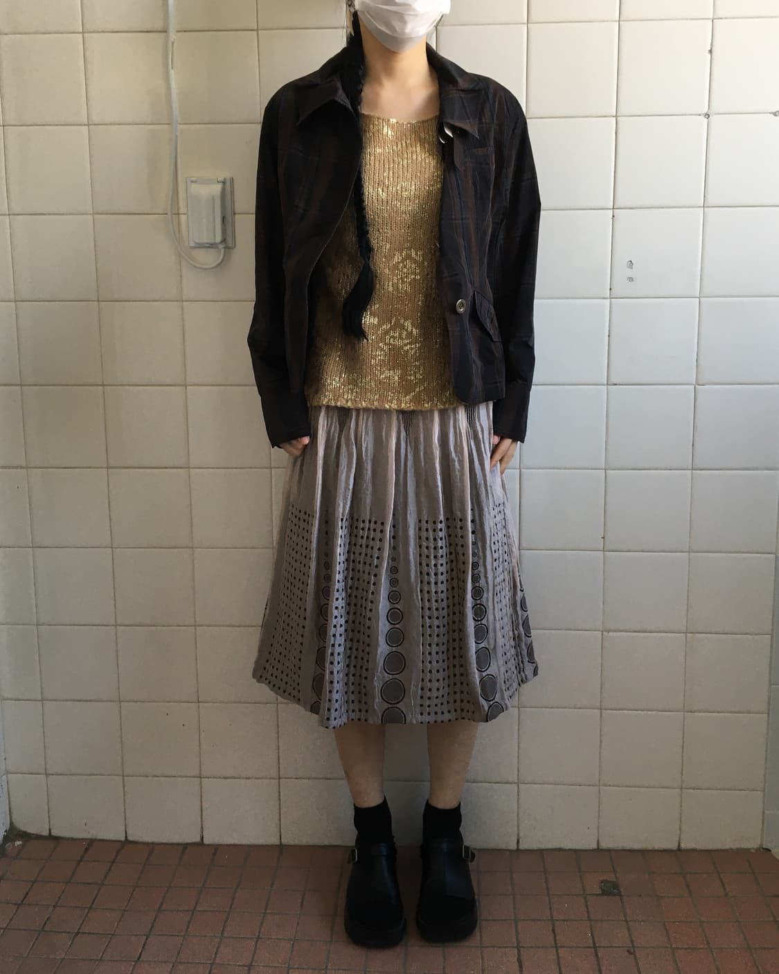 Pleats open cardigan 상품이미지6