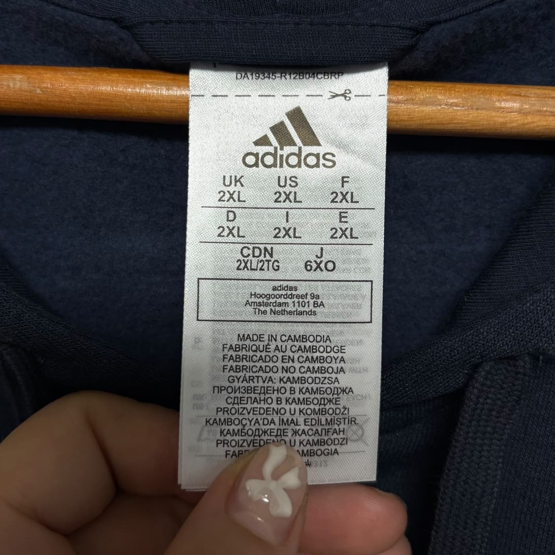 3809 아디다스 네이비 삼선 후드집업 상품이미지4