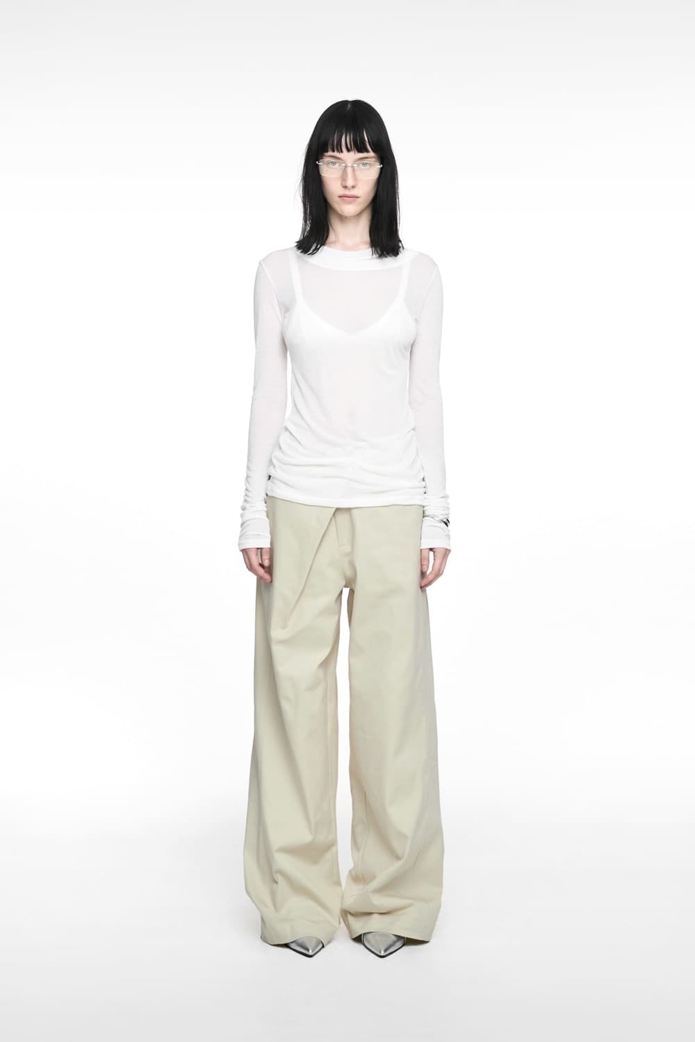 LAYERED BASIC LONG SLEEVE IVORY 상품이미지1