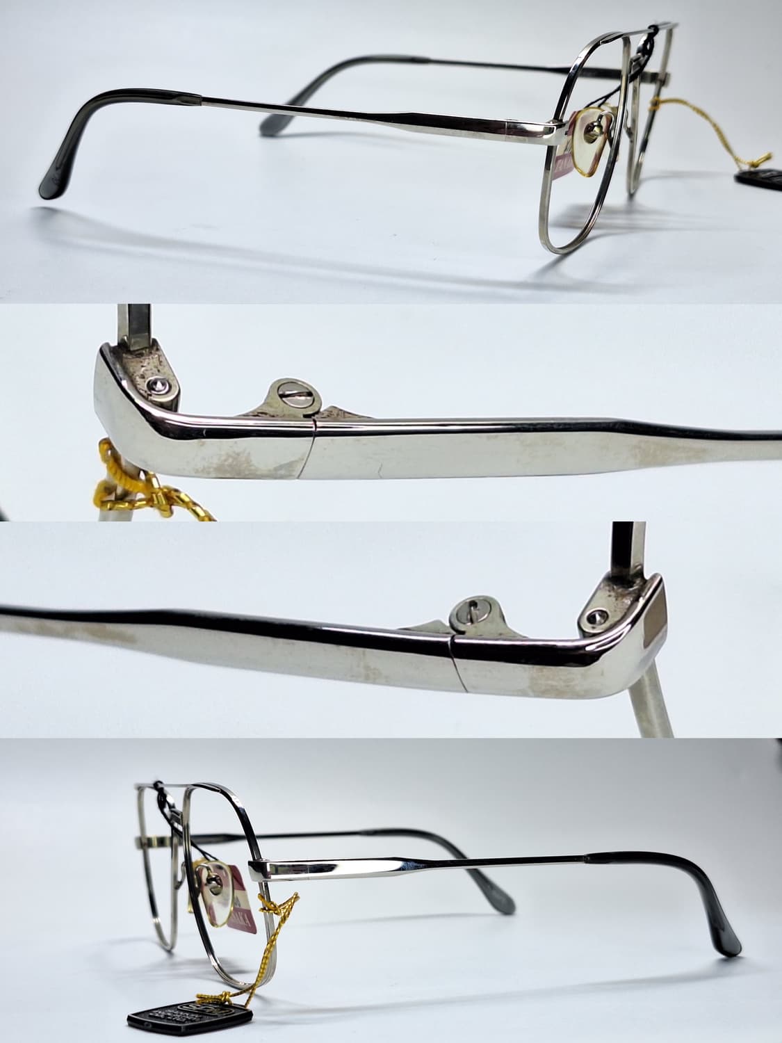 80s 일본제 빈티지 데드스톡 미사용/SPM 선플래티늄 투브릿지 안경테 상품이미지6