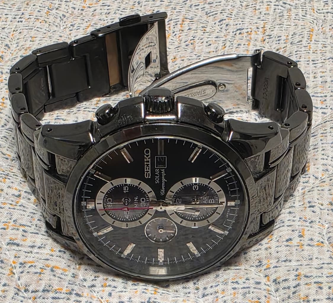 세이코(SEIKO) 솔라 알람 태양광 크로노그래프 V172-0AF0 쿼츠 상품이미지4