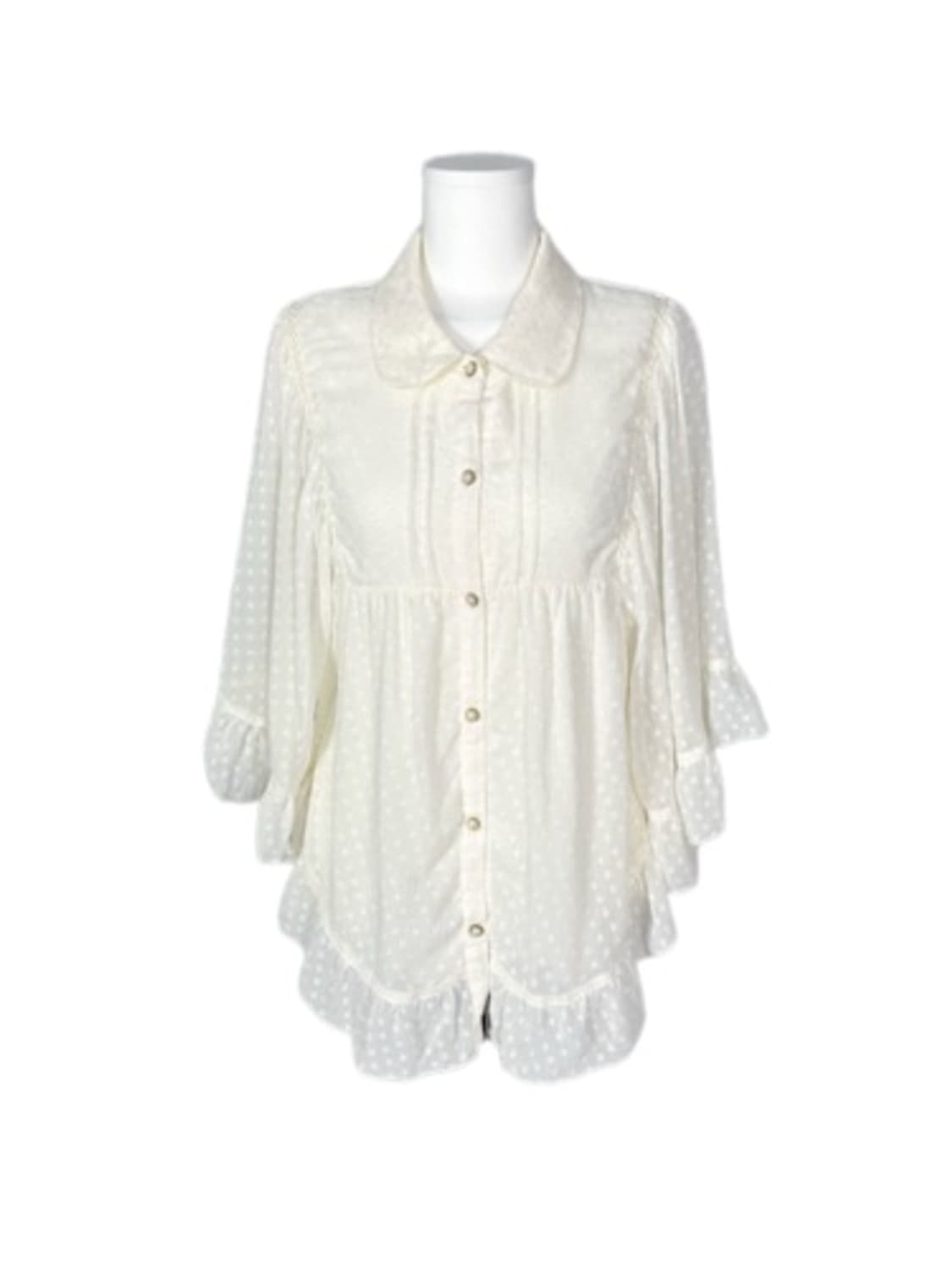 모리걸 갸루 아이보리 블라우스 케이프 상품이미지1