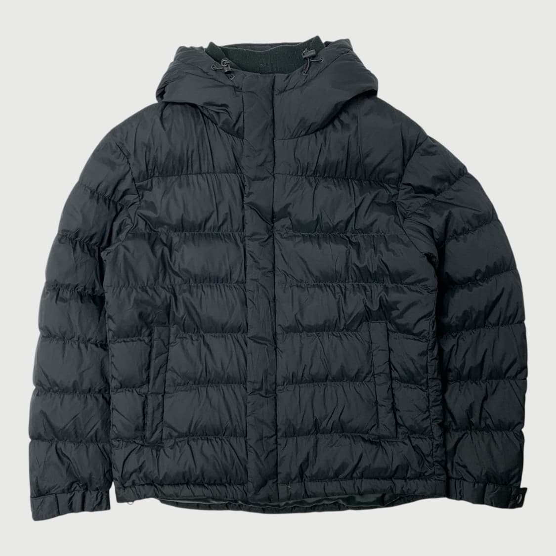 [M/정품] 유니클로 블랙 후드 남성 다운 패딩 상품이미지1