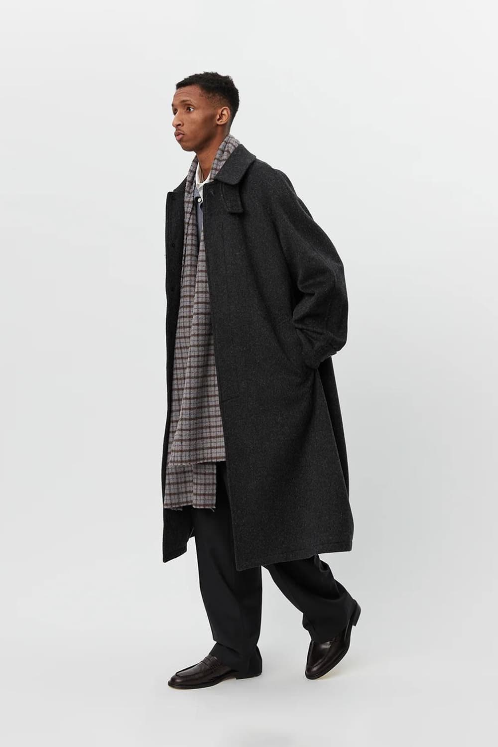 mfpen 코트 다크그레이 모헤어 L 상품이미지2