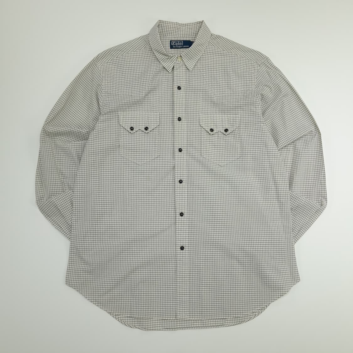 CN694 L 폴로 랄프로렌 모던 웨스턴 체크 긴팔 셔츠 남방 상품이미지1