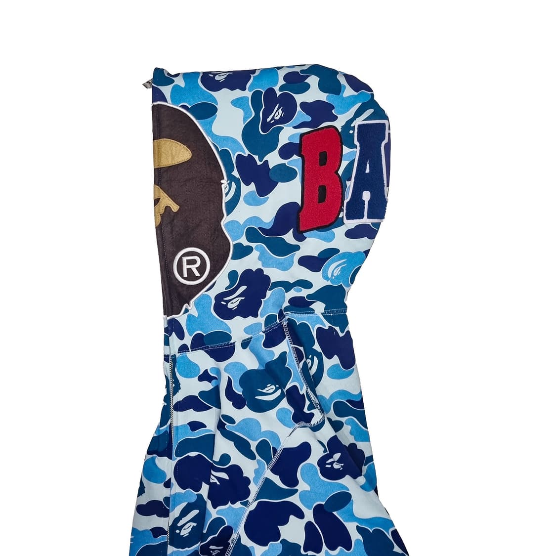 베이프 * ABC 카모 세컨드 에이프 집업후드 * 블루 * L 상품이미지5