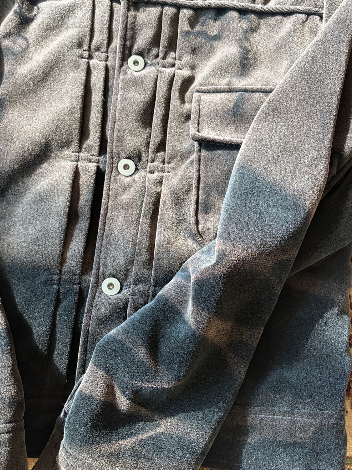 21AW jiyongkim 벨벳 트러커 자켓 상품이미지6