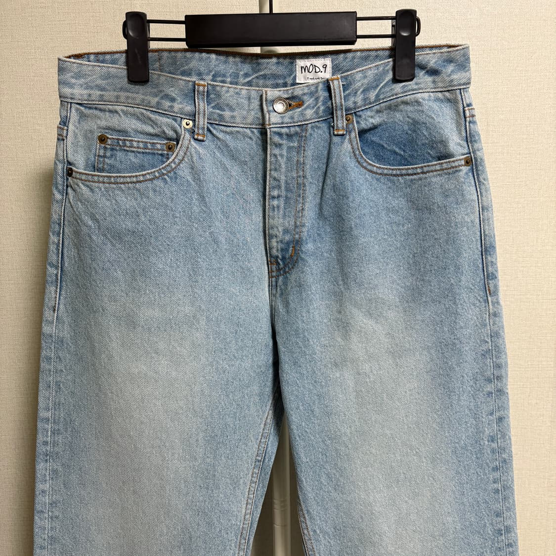 (민트급)모드나인 MOD6 세미와이드 스트레이트 데님팬츠 / 연청, 31 상품이미지2