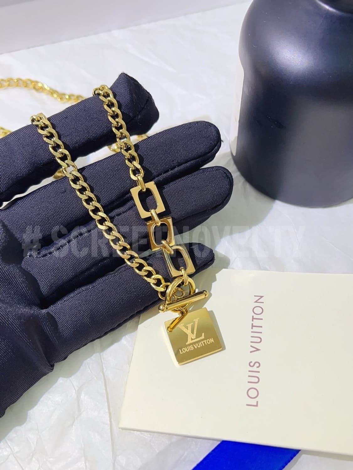 LV 골드 체인 목걸이 골드 풀박스 상품이미지3