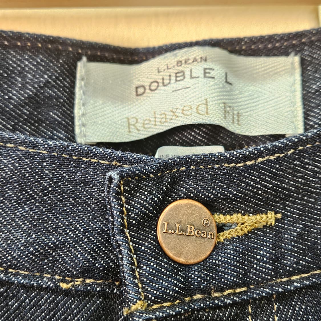 엘엘빈 릴렉스핏 데님 인디고(생지) 상품이미지3