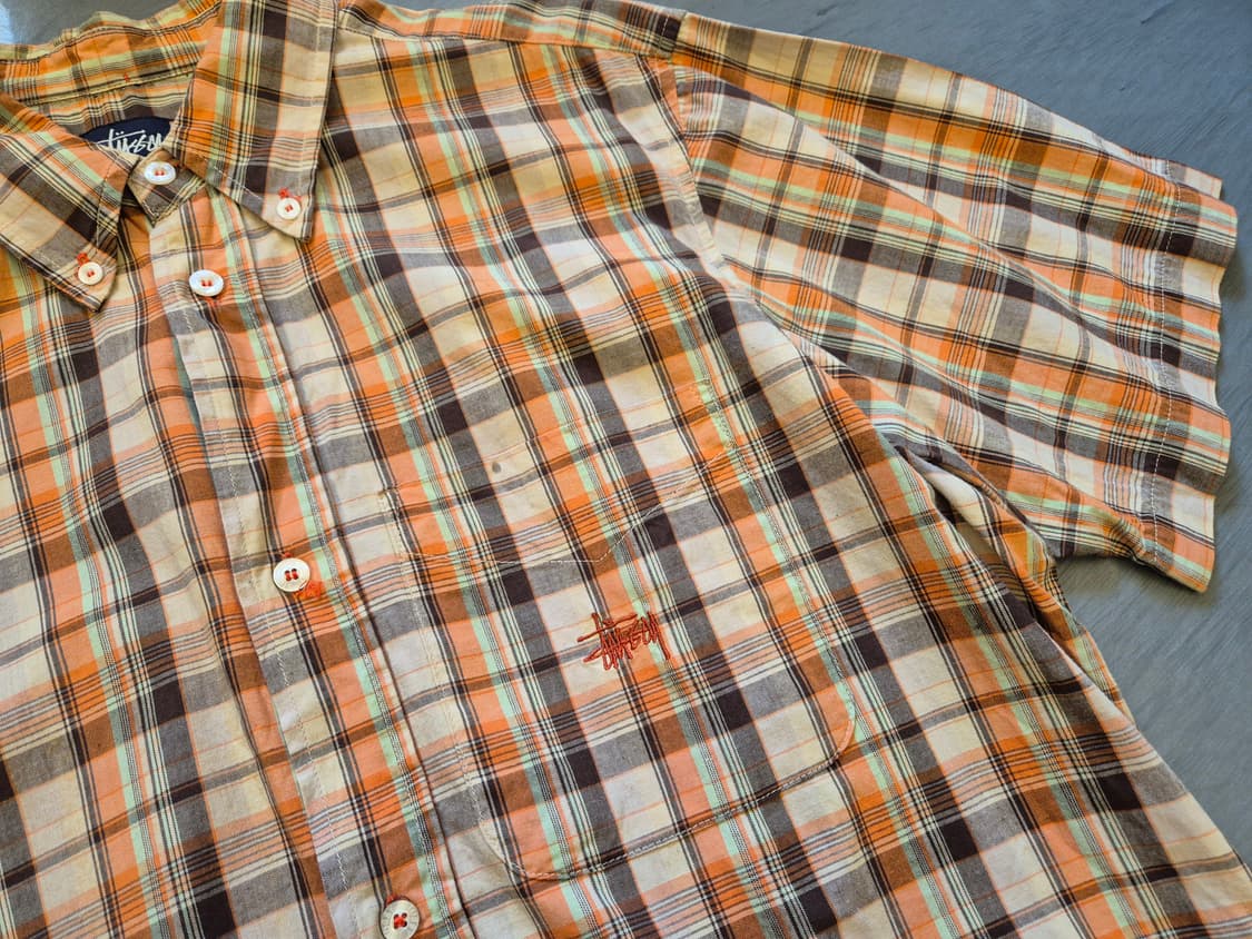 90s 스투시 체크 셔츠 상품이미지2