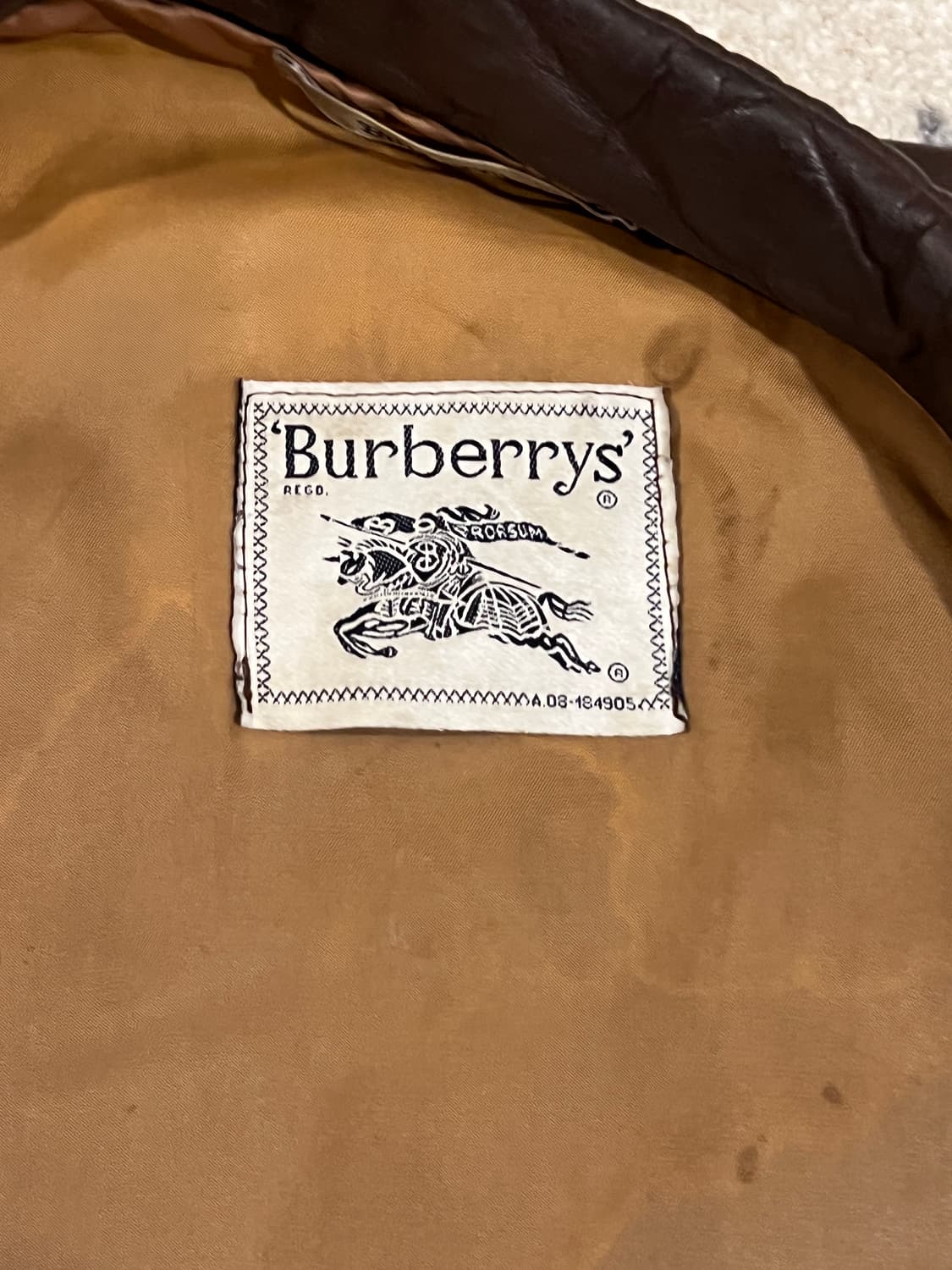 [100] 버버리 프로섬 빈티지 브라운 레더 자켓 상품이미지5