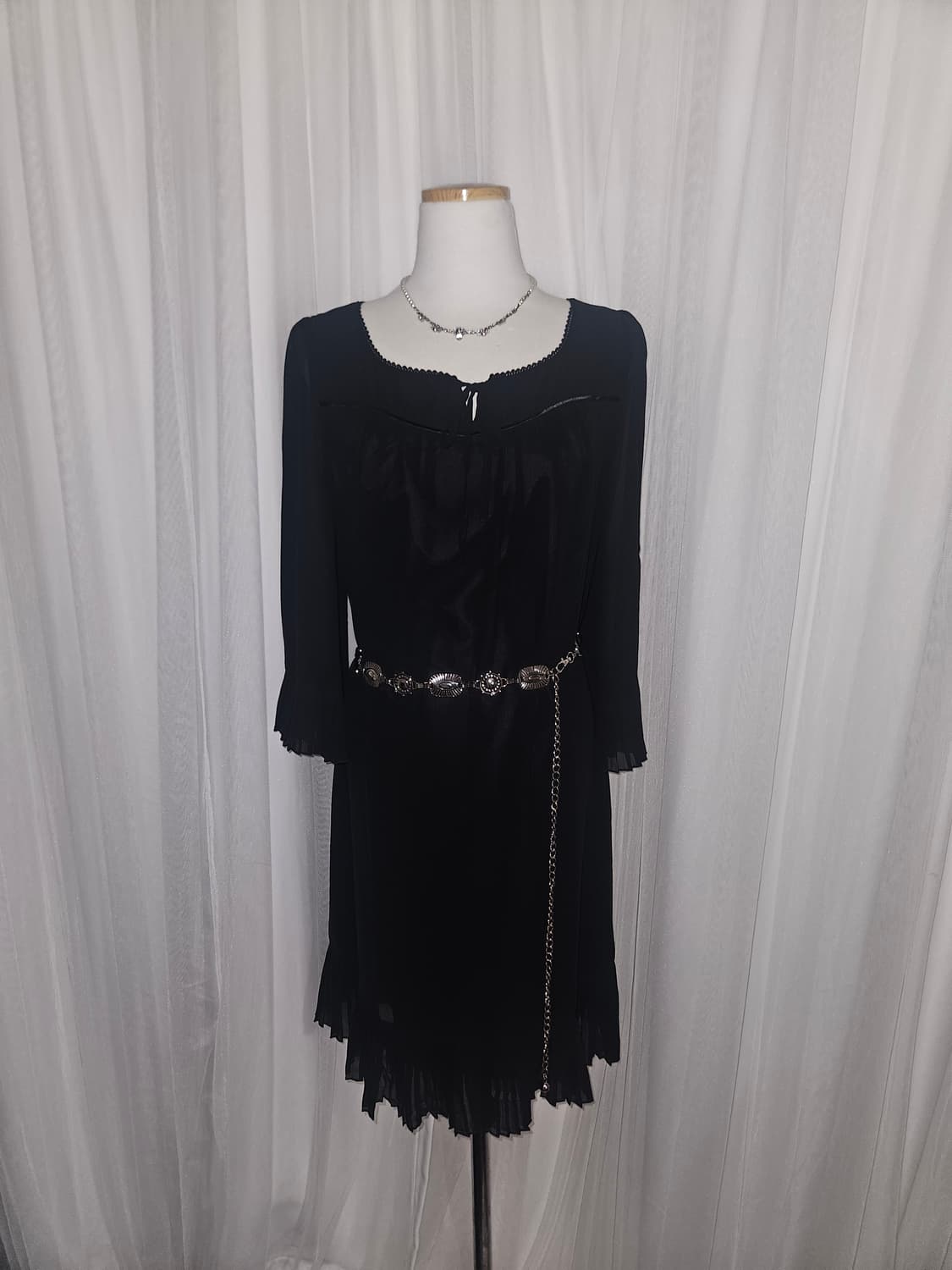 natural beauty 공겜여주🖤 빈티지 쉬폰 레이스 드레스 상품이미지2