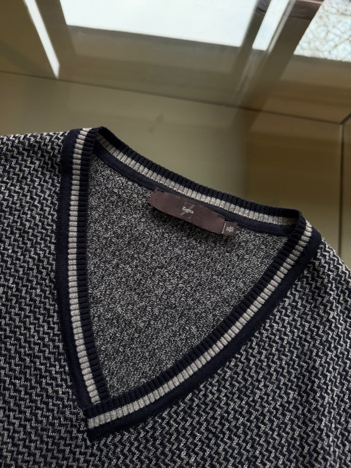 Z제냐 브이넥 니트 100 상품이미지7