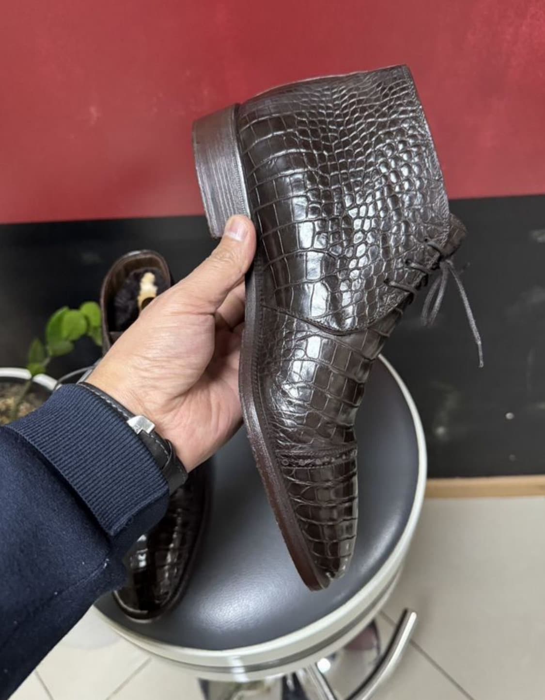 BRIONI 브리오니 데저트 부츠(크로커다일 스킨/라이닝-시어링)해외발송 상품이미지6