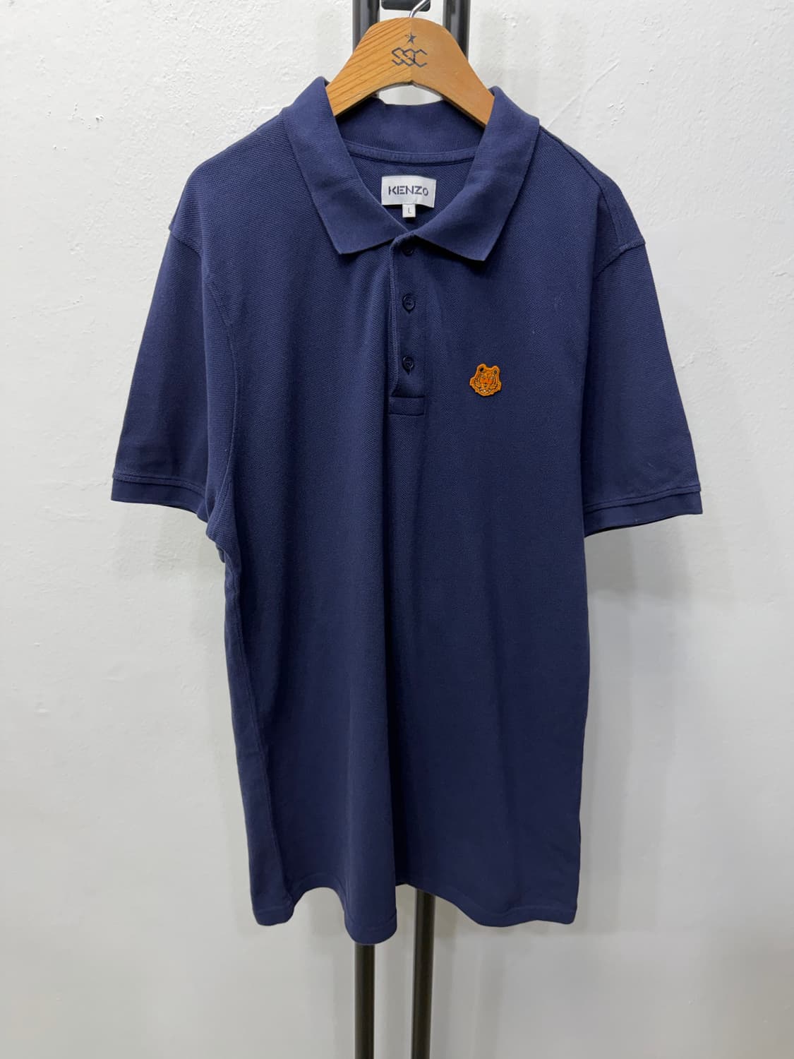 정품) KENZO 겐조 네이비 남성 반팔 폴로티 L 상품이미지1