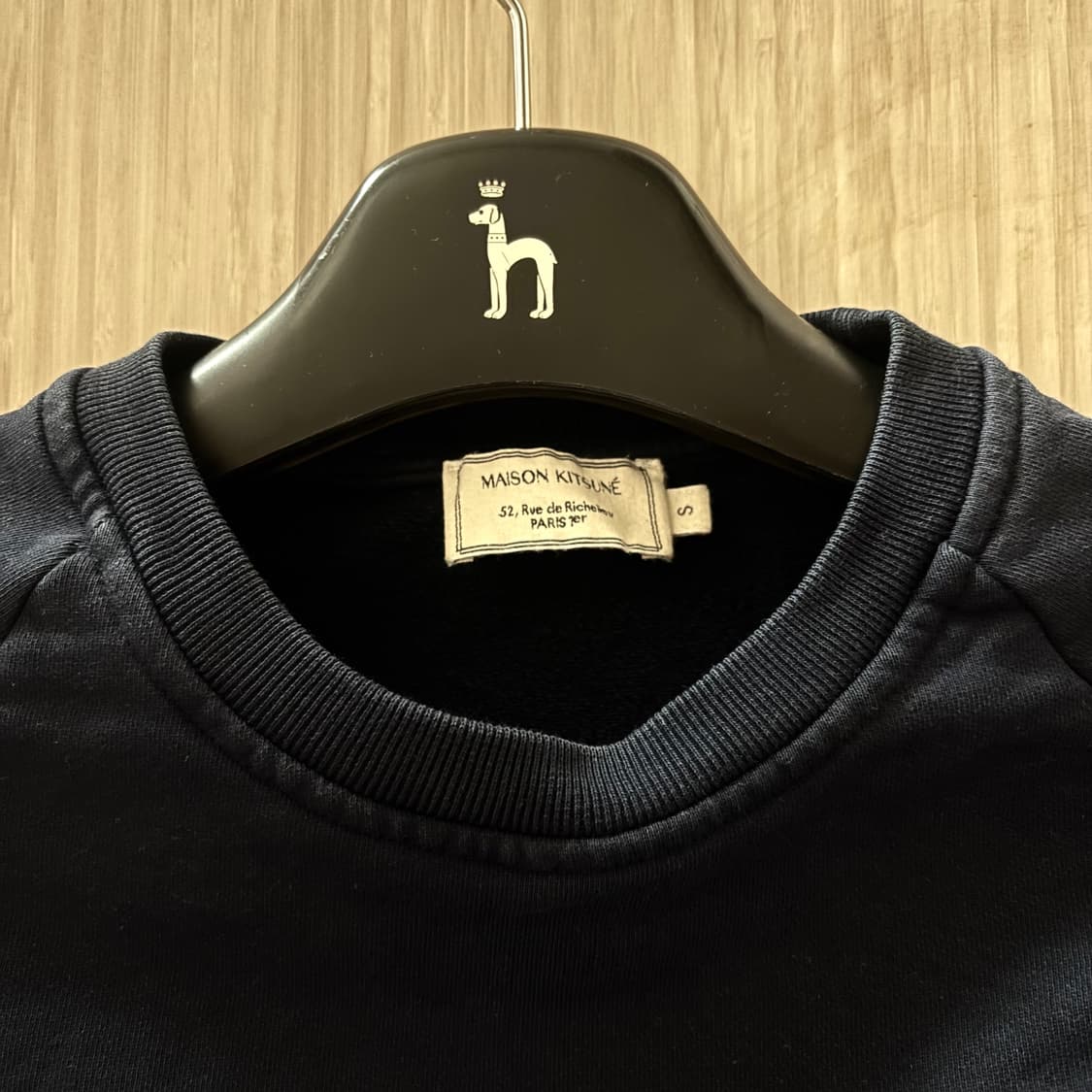 [급처/S사이즈/네이비]메종 키츠네 폭스 헤드 패치 레귤러 맨투맨  상품이미지4