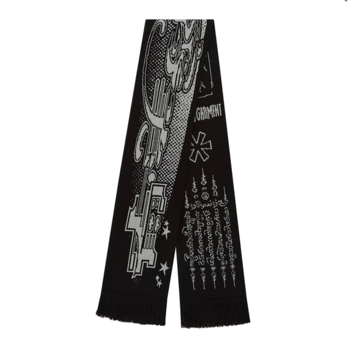 카시코 자카드 니트 스카프 블랙 상품이미지1