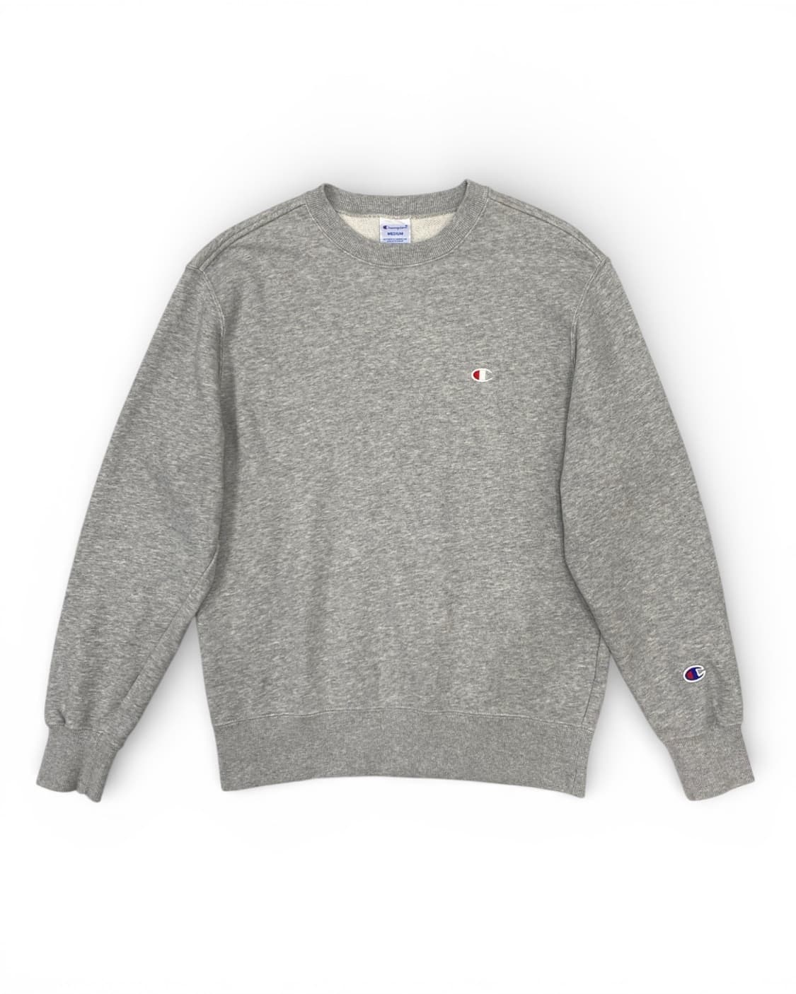 챔피온 C3-W001 그레이 스몰로고 맨투맨 상품이미지1