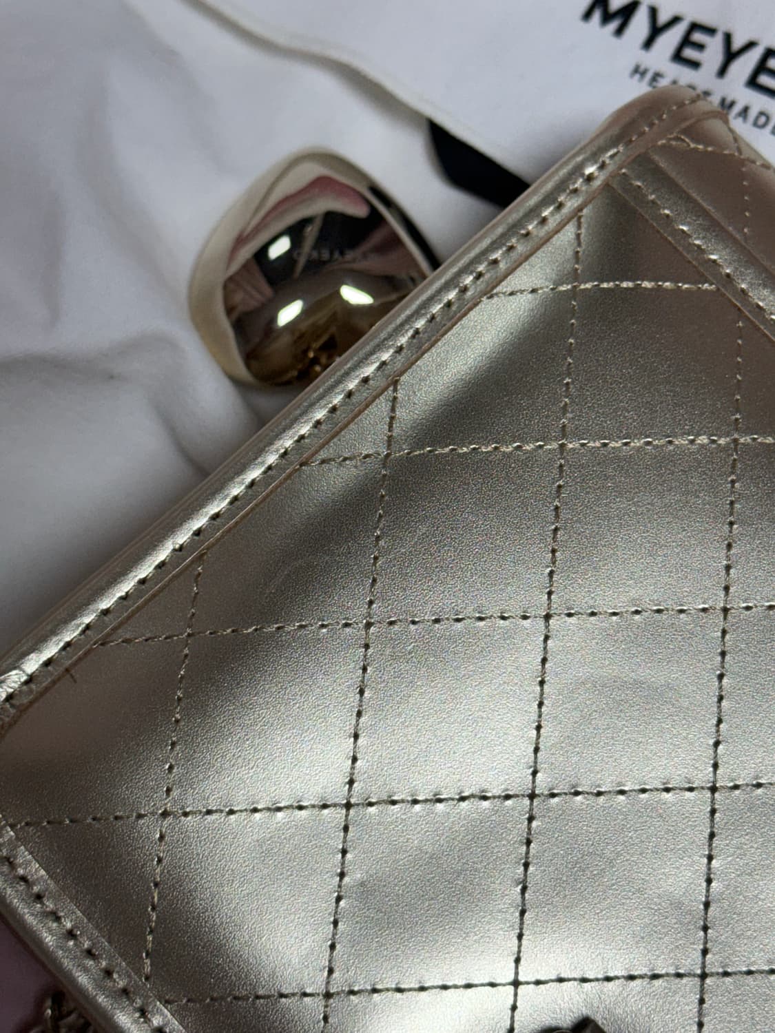 마이아이코 소피아백 미듐 샴페인골드 상품이미지2