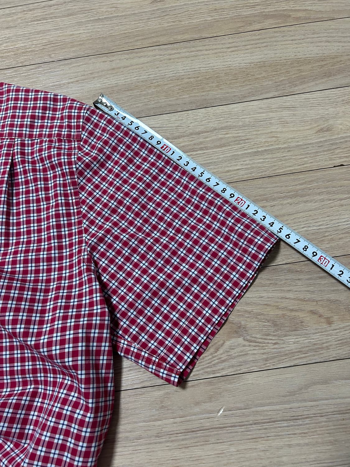 LL.bean 레드 체크 하프 셔츠 상품이미지7