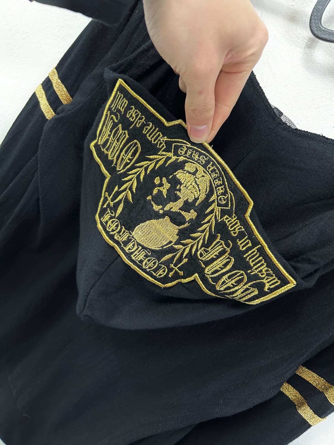 [VIDA ROSEO] 펑크 스컬 골드 글리터 후드집업 상품이미지7